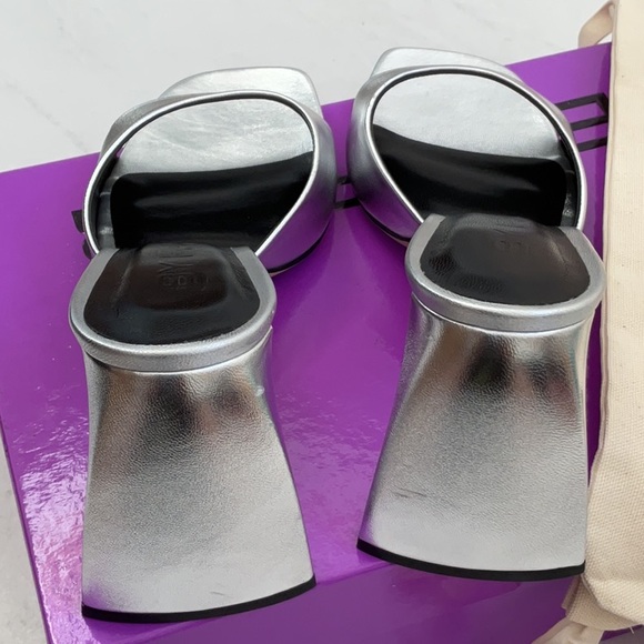 BY FAR Michele Mule in Silver, Size: EU 37 - Picture 10 of 12